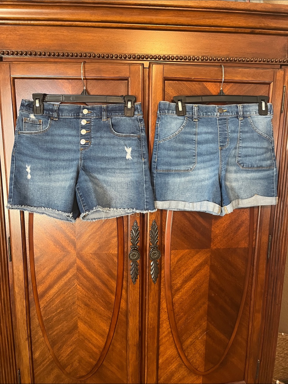 wonder nation Blue Denim Distressed & Cuffed Jean Shorts Duo